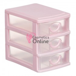 Cutie Beauty Case  pentru Accesorii cu 3 sertare Light Pink mica art MJ 1205085